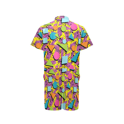 80s Pattern Print Design 1 Men's Romper