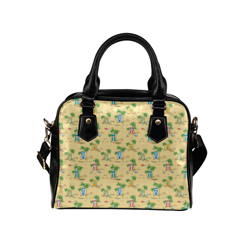 Beach Themed Pattern Print Design 01 Shoulder Handbag