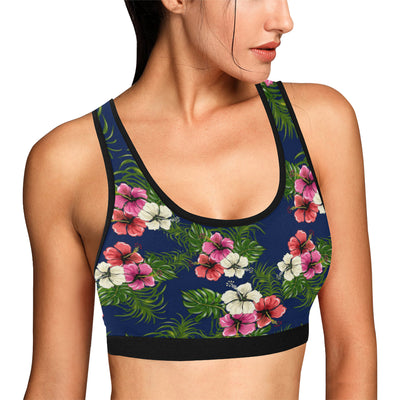 Hibiscus Pattern Print Design HB028 Sports Bra