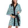 Barracuda Pattern Print Design 03 Women's Short Kimono