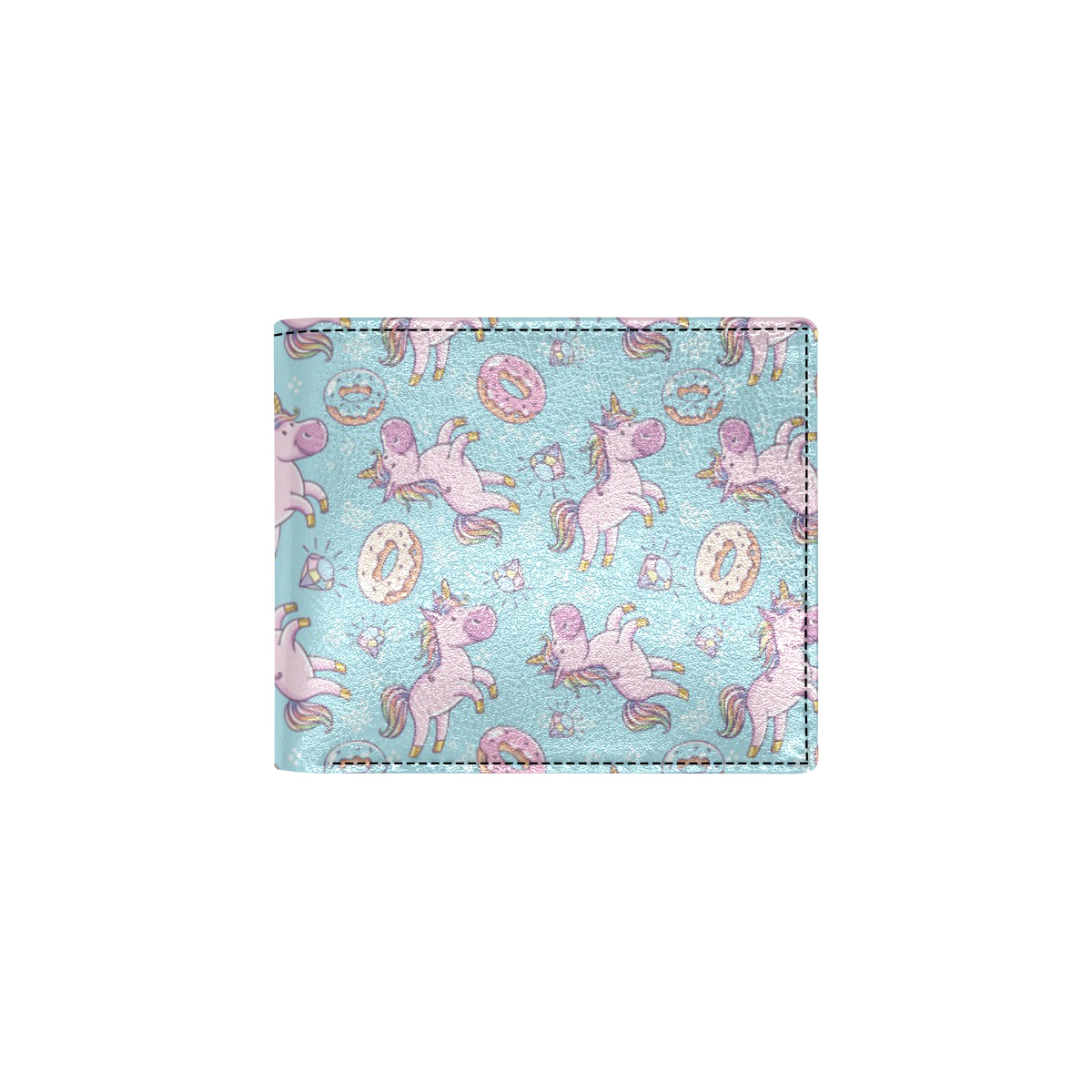 Donut Unicorn Pattern Print Design DN016 Men's ID Card Wallet