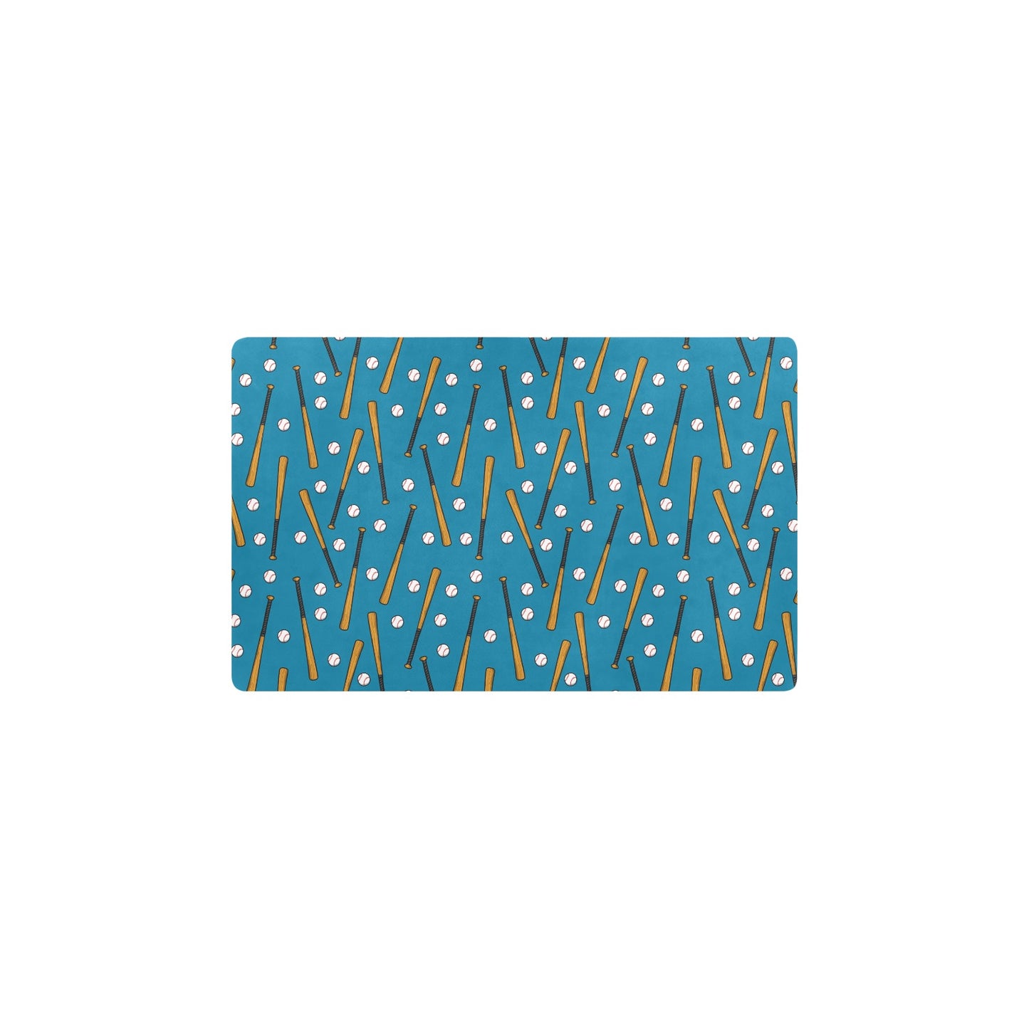 Baseball Pattern Print Design 01 Kitchen Mat