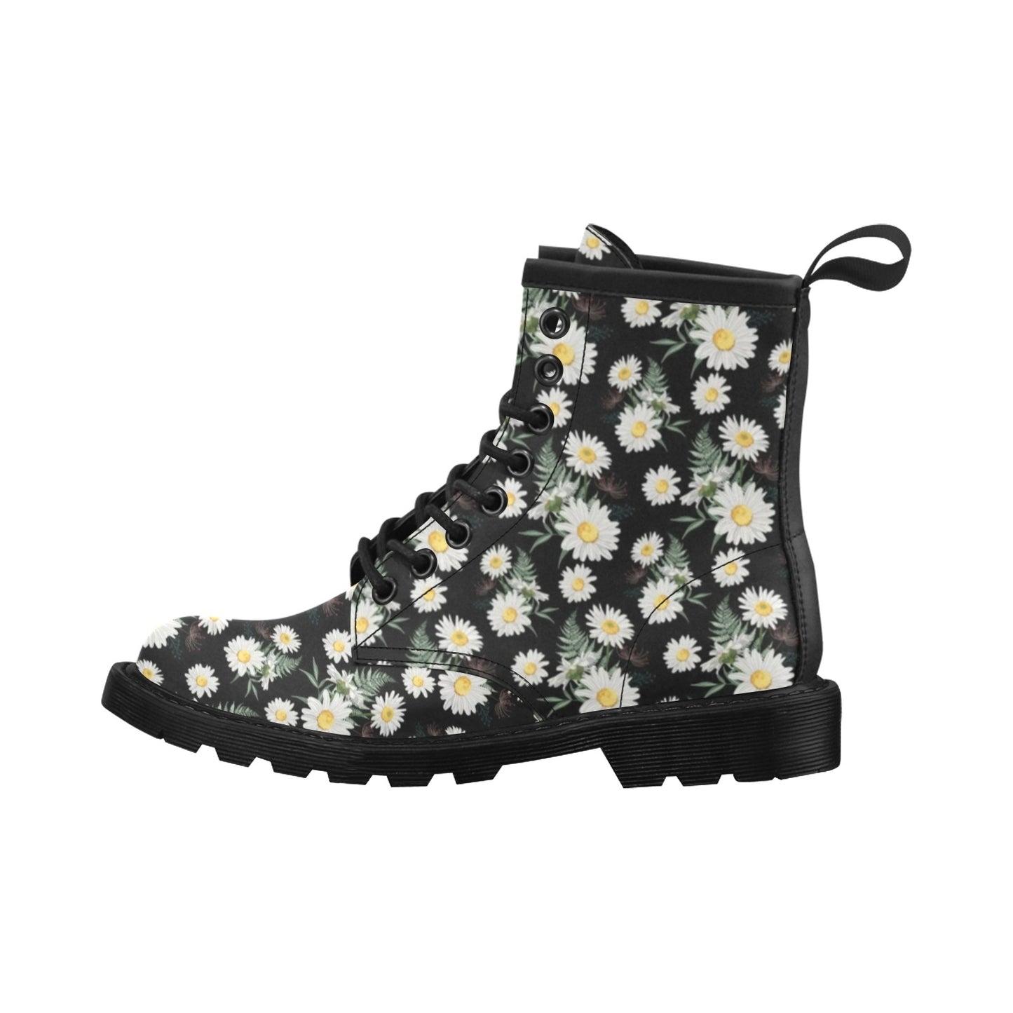 Daisy Pattern Print Design DS07 Women's Boots