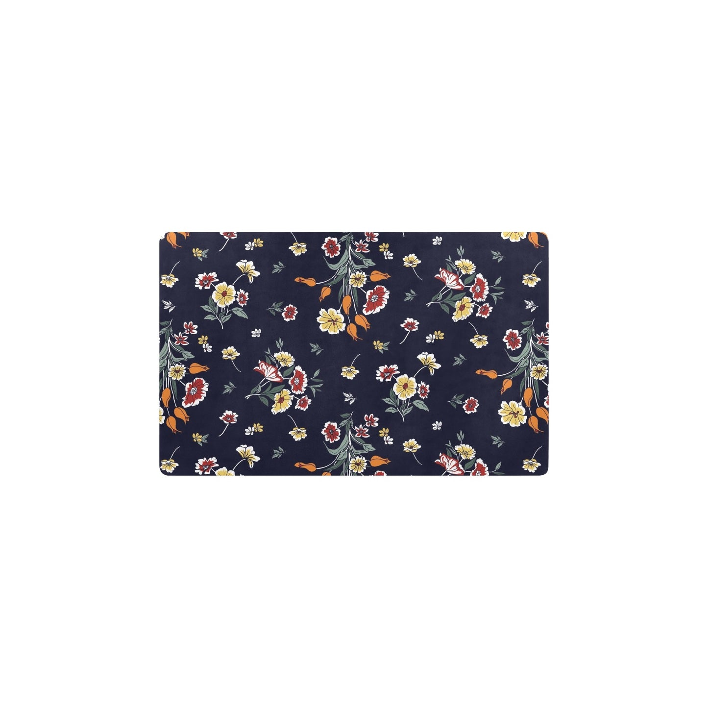 Summer Floral Pattern Print Design SF01 Kitchen Mat