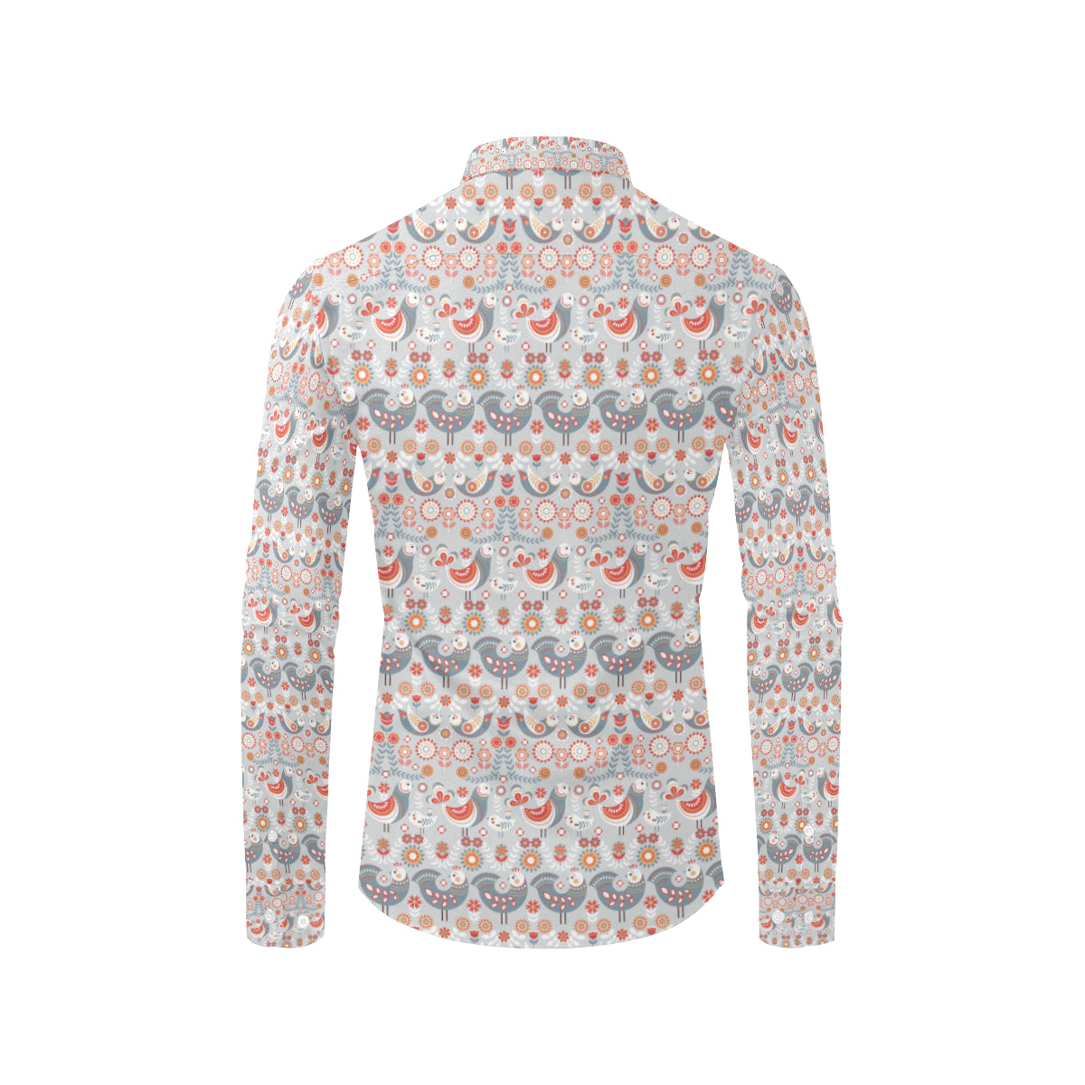 Swedish Nordic Design Print Men's Long Sleeve Shirt