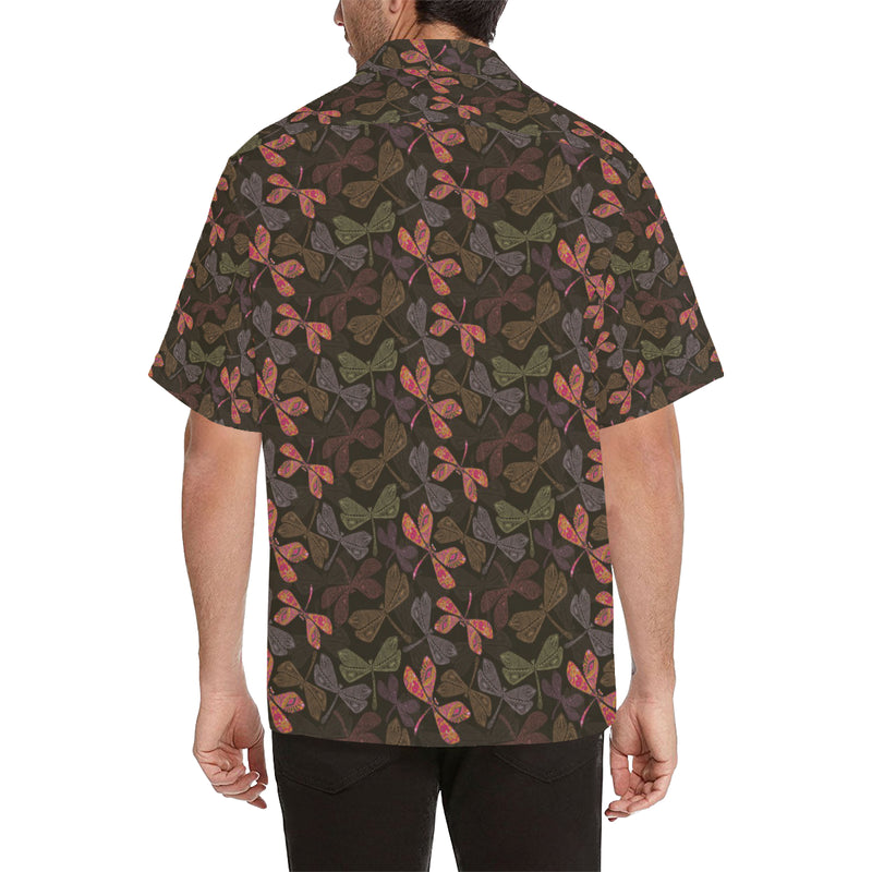 Dragonfly Pattern Print Design 02 Men's Hawaiian Shirt