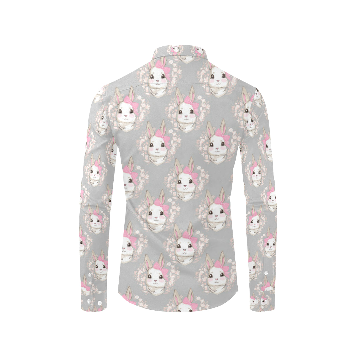 Rabbit Pattern Print Design RB07 Men's Long Sleeve Shirt