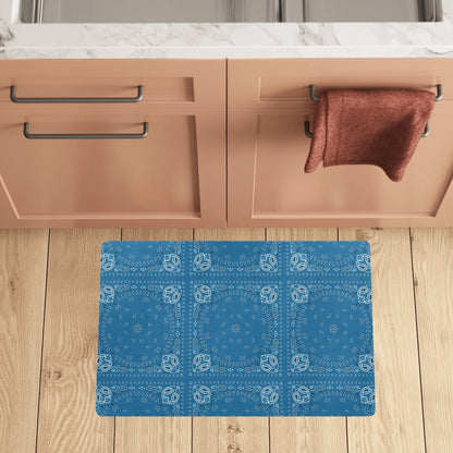 Bandana Blue Print Design LKS301 Kitchen Mat