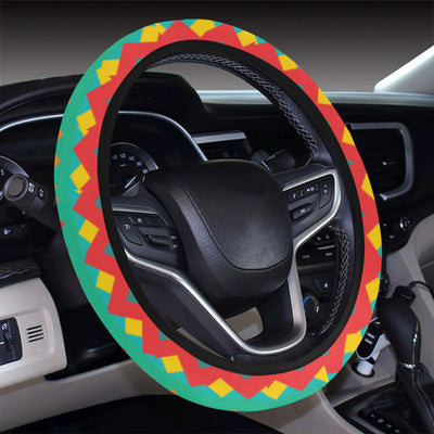 Mexican Pattern Print Design 04 Steering Wheel Cover with Elastic Edge