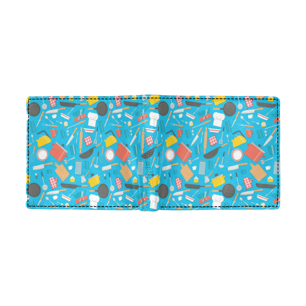 Cooking Kitchen Tools Pattern Print Design 03 Men's ID Card Wallet