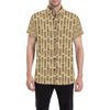 Totem Tiki Style Themed Design Men's Short Sleeve Button Up Shirt