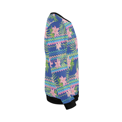Lily Pattern Print Design LY015 Men Long Sleeve Sweatshirt