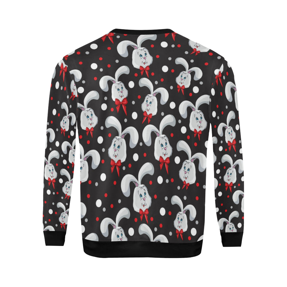 Rabbit Pattern Print Design RB012 Men Long Sleeve Sweatshirt