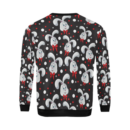 Rabbit Pattern Print Design RB012 Men Long Sleeve Sweatshirt