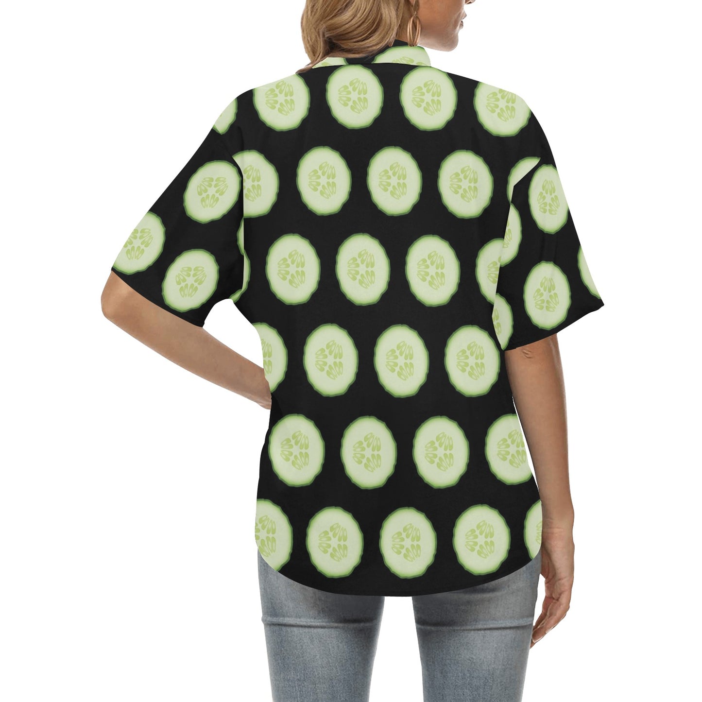 Cucumber Pattern Print Design CC02 Women's Hawaiian Shirt