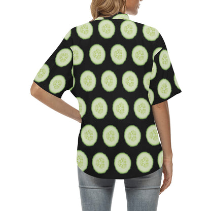 Cucumber Pattern Print Design CC02 Women's Hawaiian Shirt