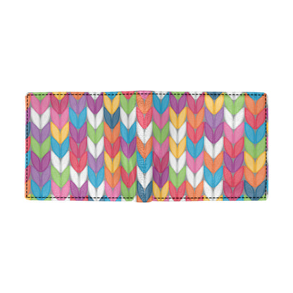 Knit Pattern Print Design 01 Men's ID Card Wallet