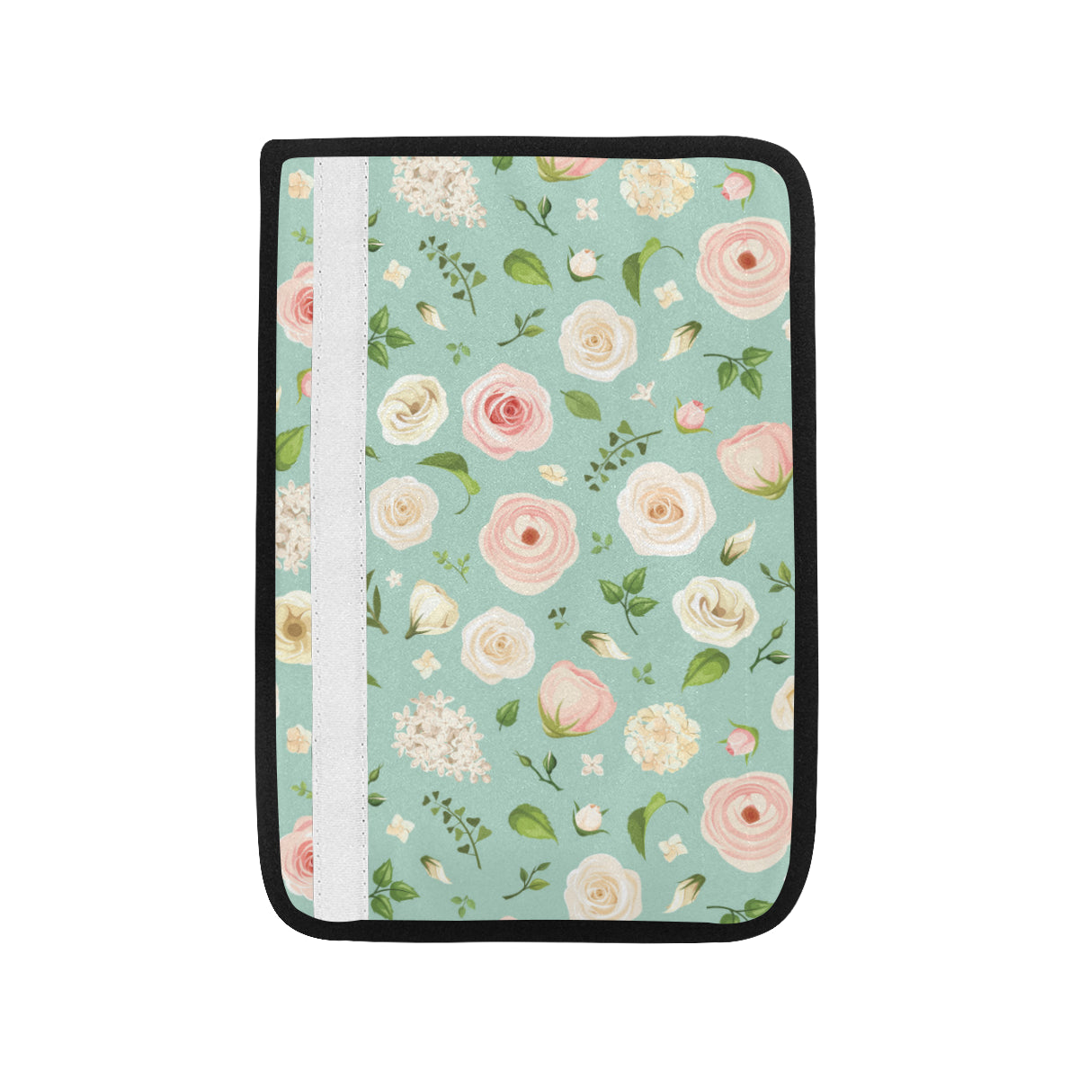 Lisianthus Pattern Print Design 01 Car Seat Belt Cover