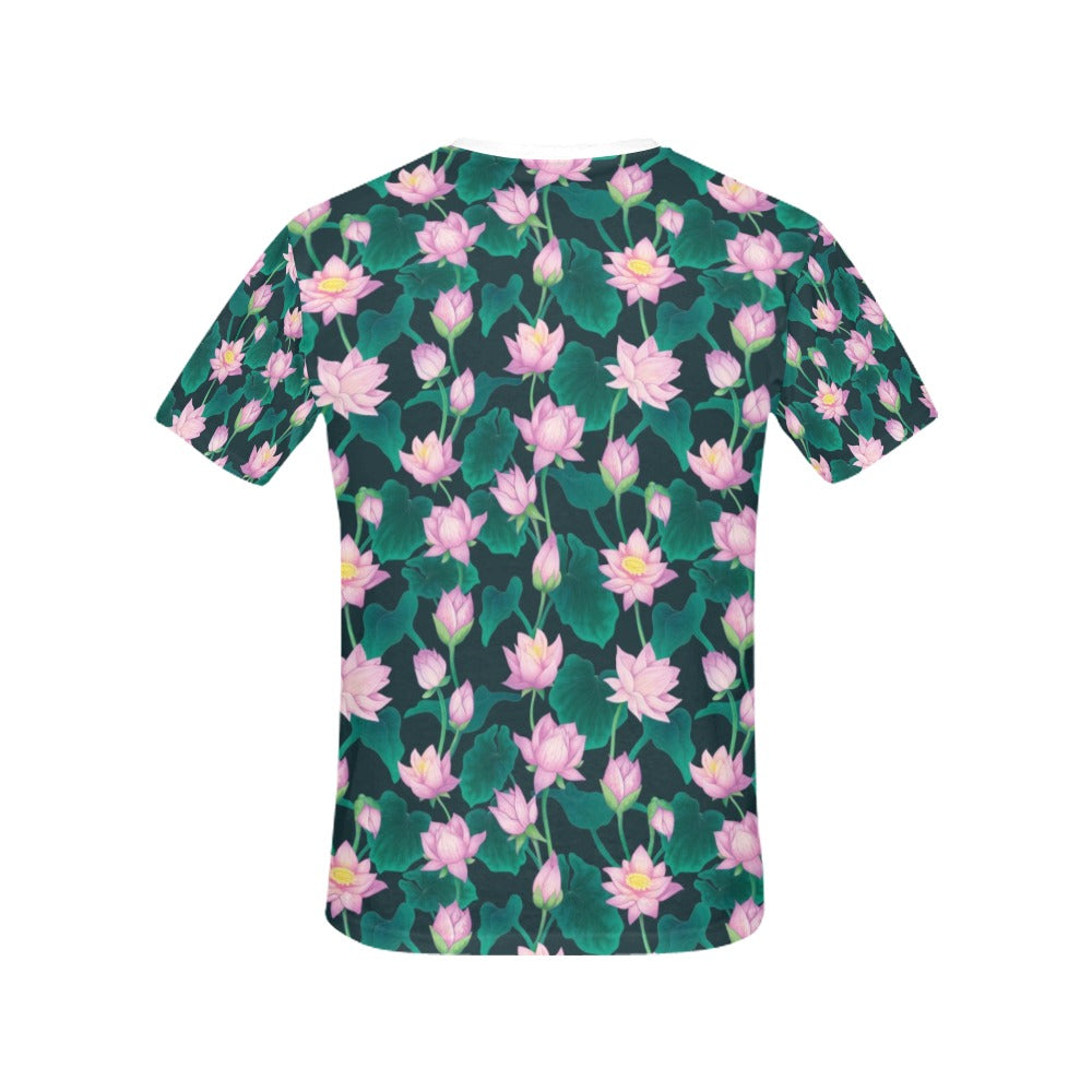 Water Lily Print Design LKS302 Women's  T-shirt