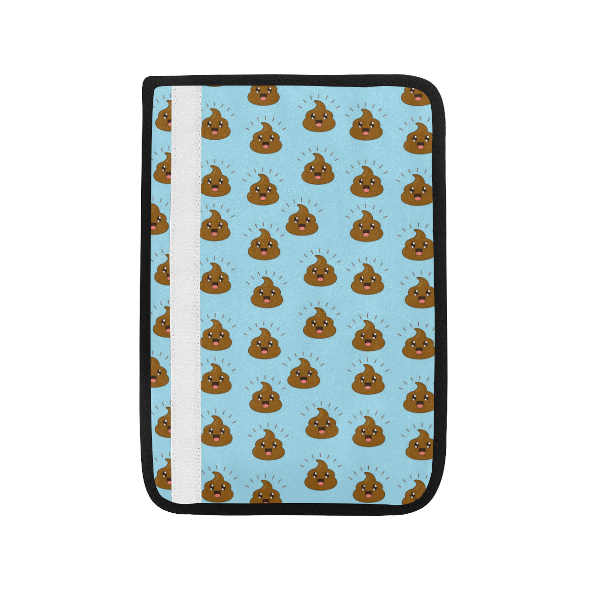 Poop Emoji Pattern Print Design A03 Car Seat Belt Cover