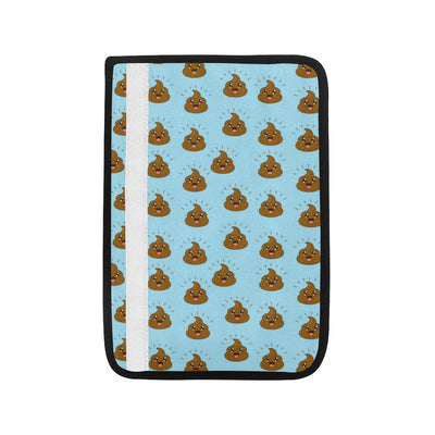 Poop Emoji Pattern Print Design A03 Car Seat Belt Cover