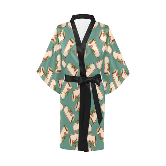 Cheesecake Pattern Print Design CK02 Women Kimono Robe