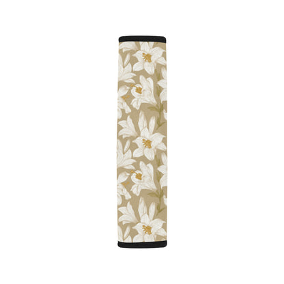 Lily Pattern Print Design LY07 Car Seat Belt Cover