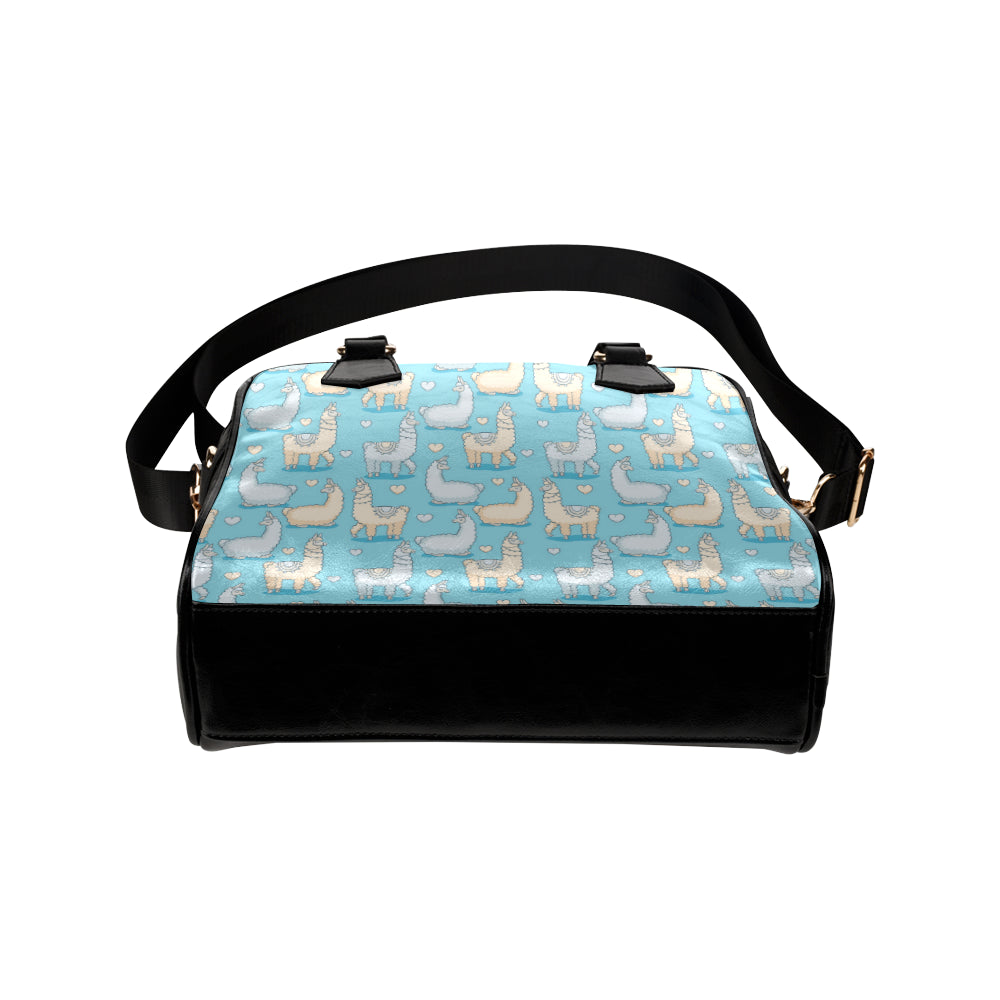 Alpaca Pattern Print Design 06 Shoulder Handbag
