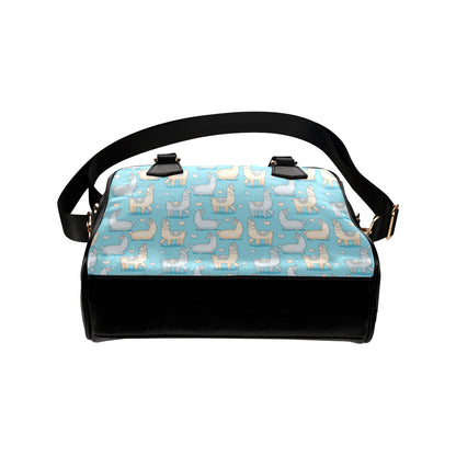 Alpaca Pattern Print Design 06 Shoulder Handbag