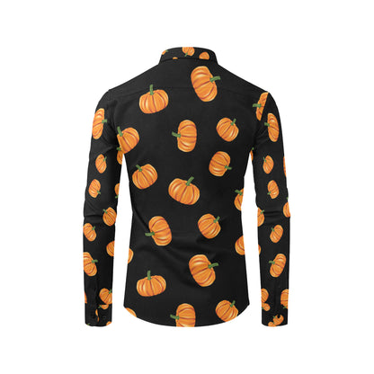 Pumpkin Pattern Print Design A05 Men's Long Sleeve Shirt