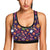 Flower Power Peace Design Print Sports Bra