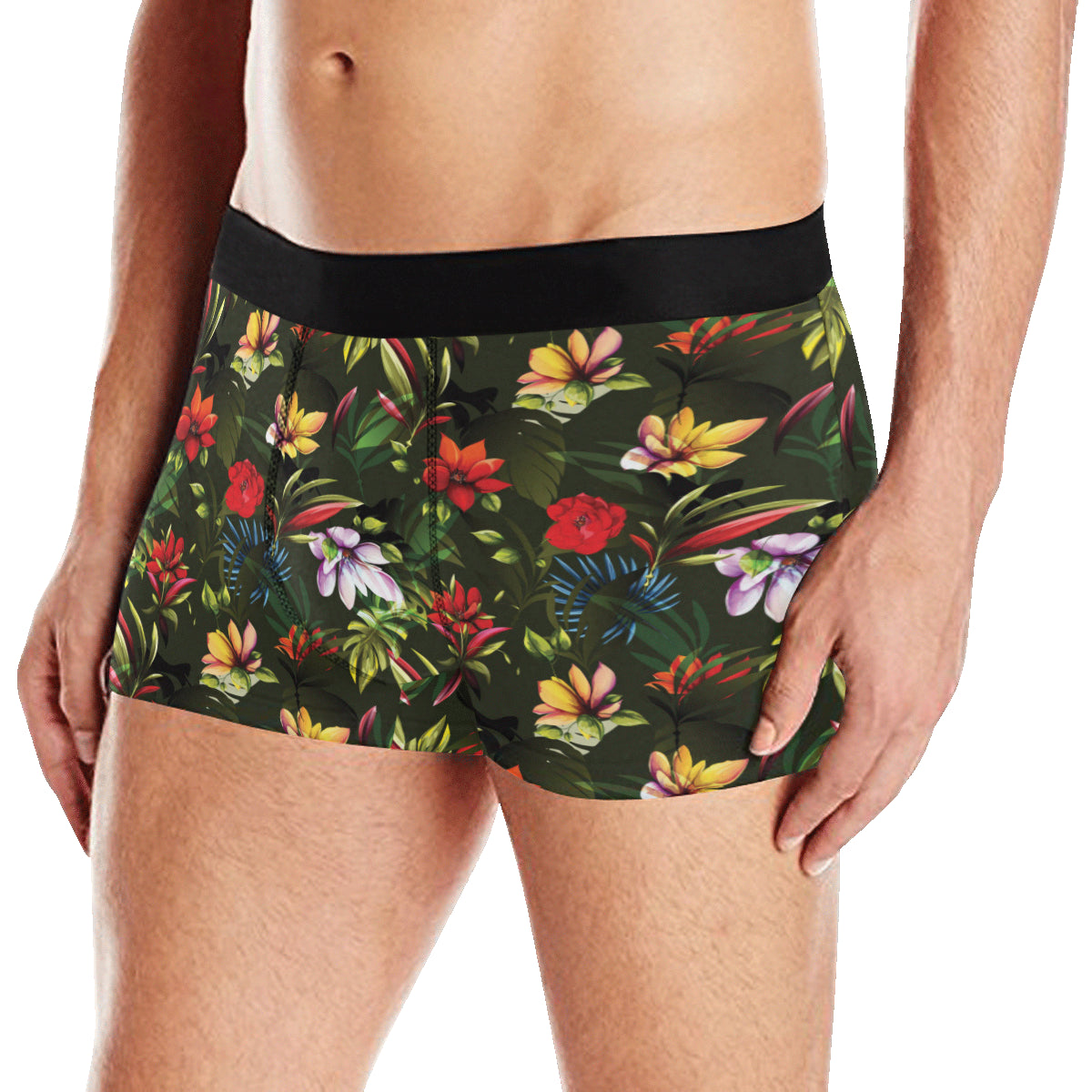 Magnolia Pattern Print Design 02 Men's Boxer Briefs