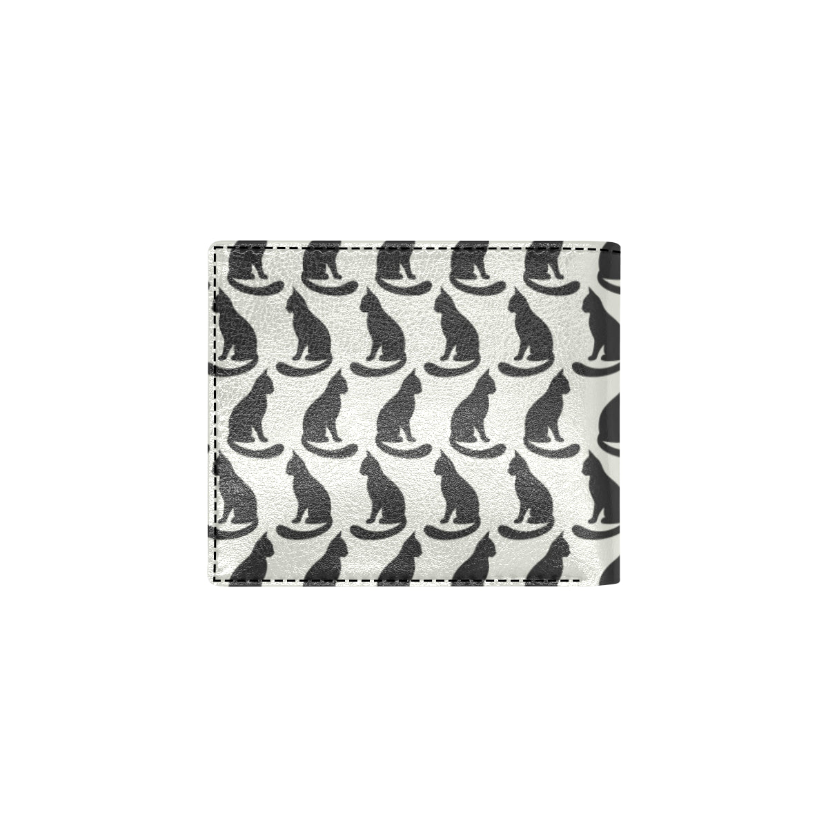 Black Cat Pattern Print Design 02 Men's ID Card Wallet