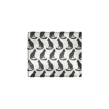 Black Cat Pattern Print Design 02 Men's ID Card Wallet