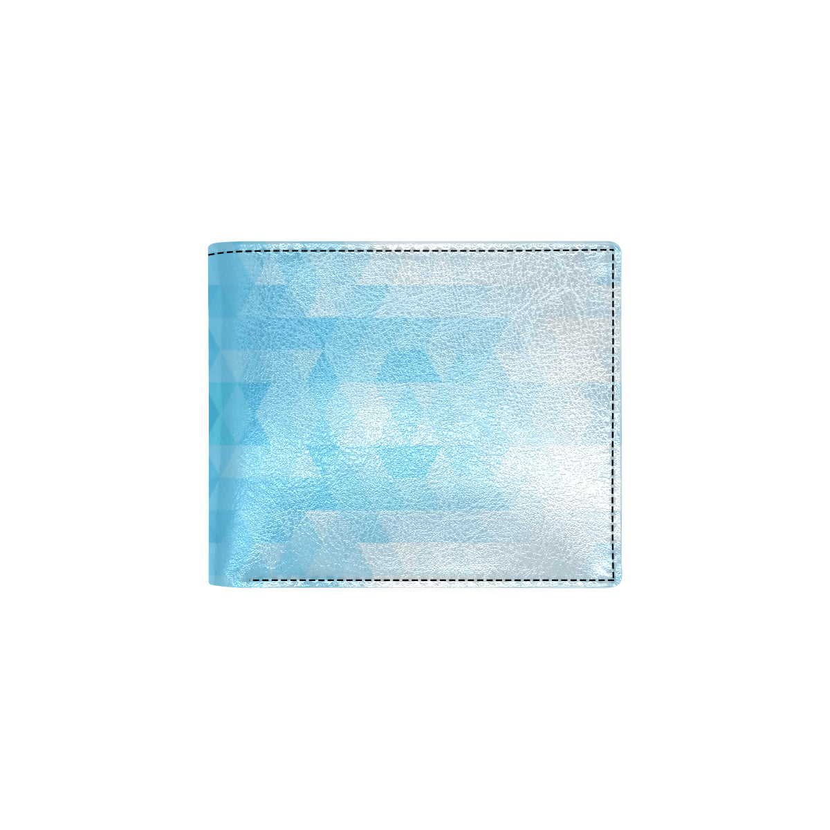 Geometric Blue Pattern Print Design 01 Men's ID Card Wallet