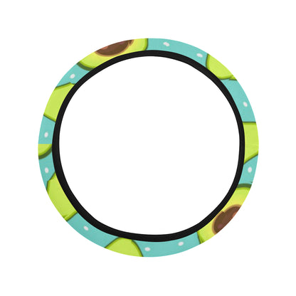 Avocado Pattern Print Design AC012 Steering Wheel Cover with Elastic Edge