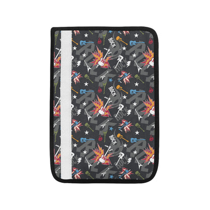 Rock and Roll Pattern Print Design A01 Car Seat Belt Cover