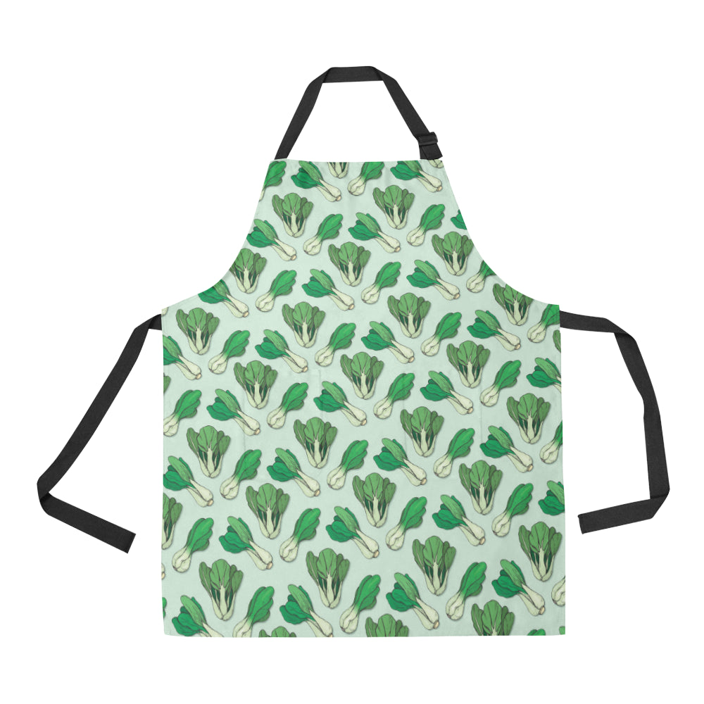 Bok Choy Pattern Print Design 01 Apron with Pocket