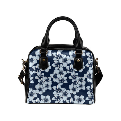 Plumeria Pattern Print Design A02 Shoulder Handbag