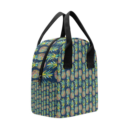 Pineapple Color Art Insulated Lunch Bag