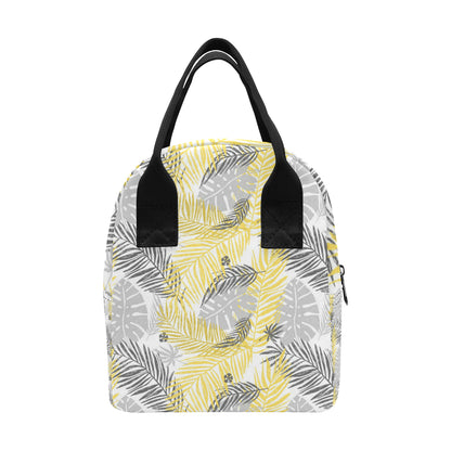 Palm Leaves Pattern Print Design PL012 Insulated Lunch Bag