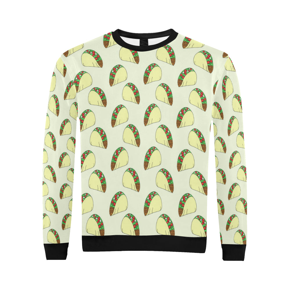Taco Pattern Print Design TC05 Men Long Sleeve Sweatshirt