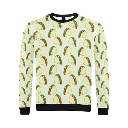 Taco Pattern Print Design TC05 Men Long Sleeve Sweatshirt