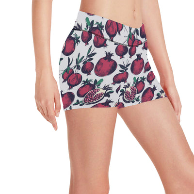 Pomegranate Pattern Print Design PG01 Yoga Shorts