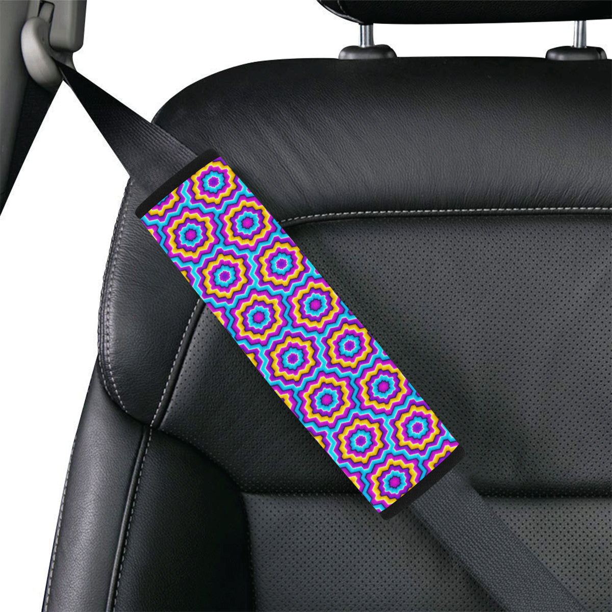Optical illusion Techno Movement Car Seat Belt Cover