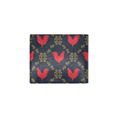 Rooster Pattern Print Design A02 Men's ID Card Wallet