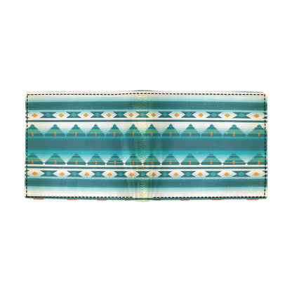 Blue Tribal Aztec Men's ID Card Wallet