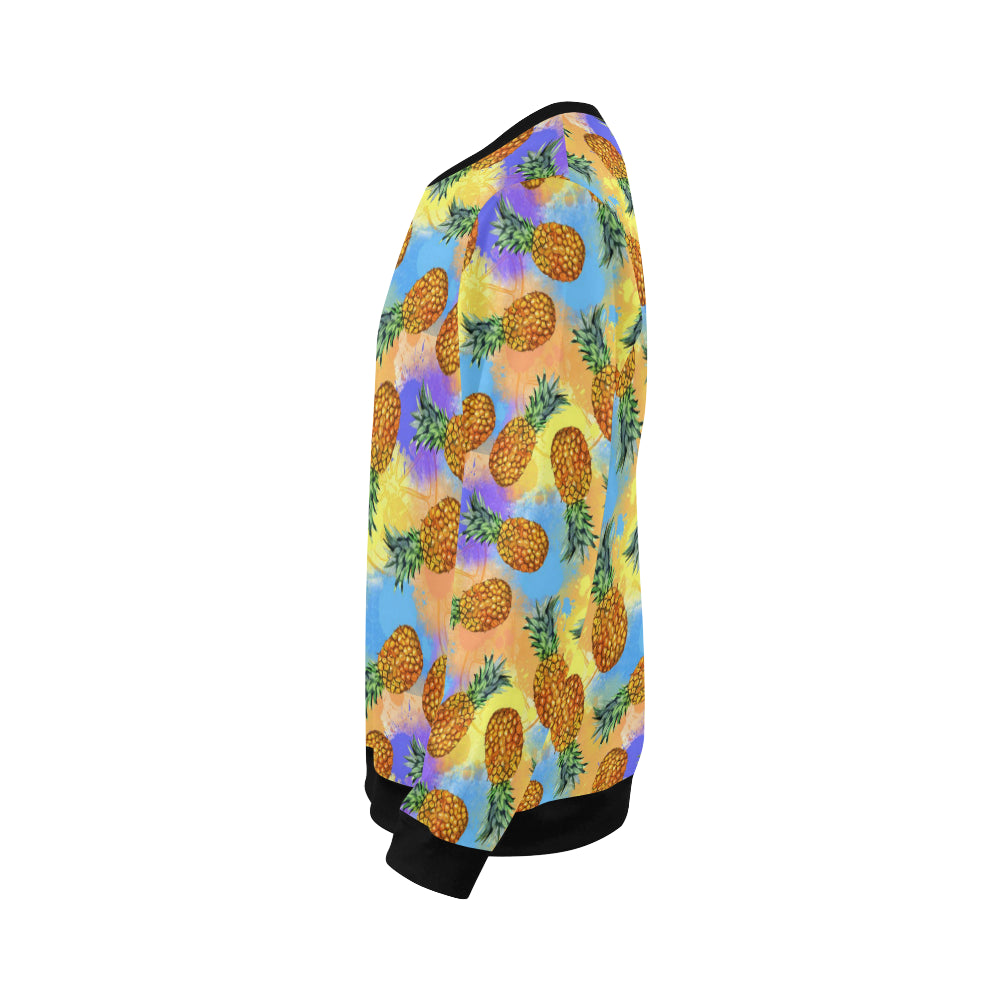 Pineapple Pattern Print Design PP09 Men Long Sleeve Sweatshirt