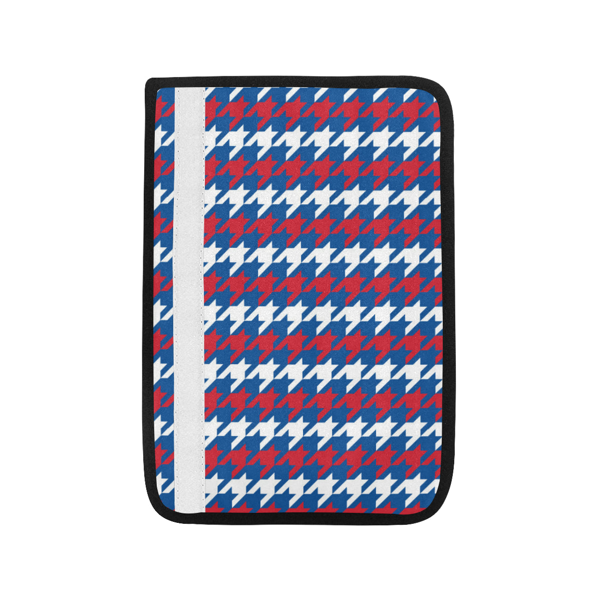 Patriotic Houndstooth Pattern Print Design A02 Car Seat Belt Cover