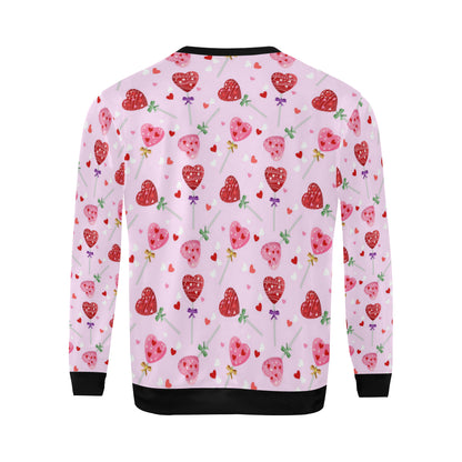 Lollipop Pattern Print Design LL07 Men Long Sleeve Sweatshirt